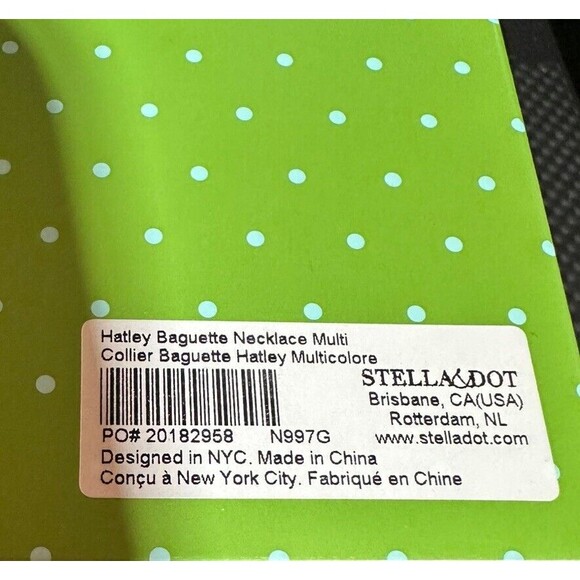 STELLA & DOT Hatley Baguette Multicolor Necklace Statement NIB - Picture 3 of 3